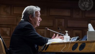 Photo of Guterres calls on US to lead global vaccination plan effort, climate action, welcoming Blinken to Headquarters