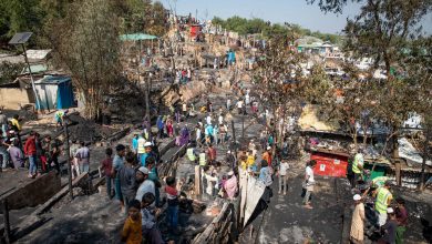 Photo of Bangladesh: Second fire in a week tears through vast Rohingya refugee camp